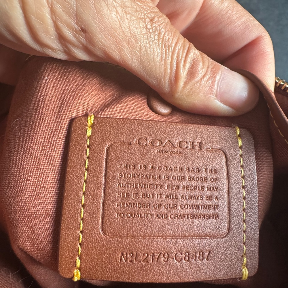 Brown COACH Leather and Canvas Cross Body Bag - Picture 5 of 5
